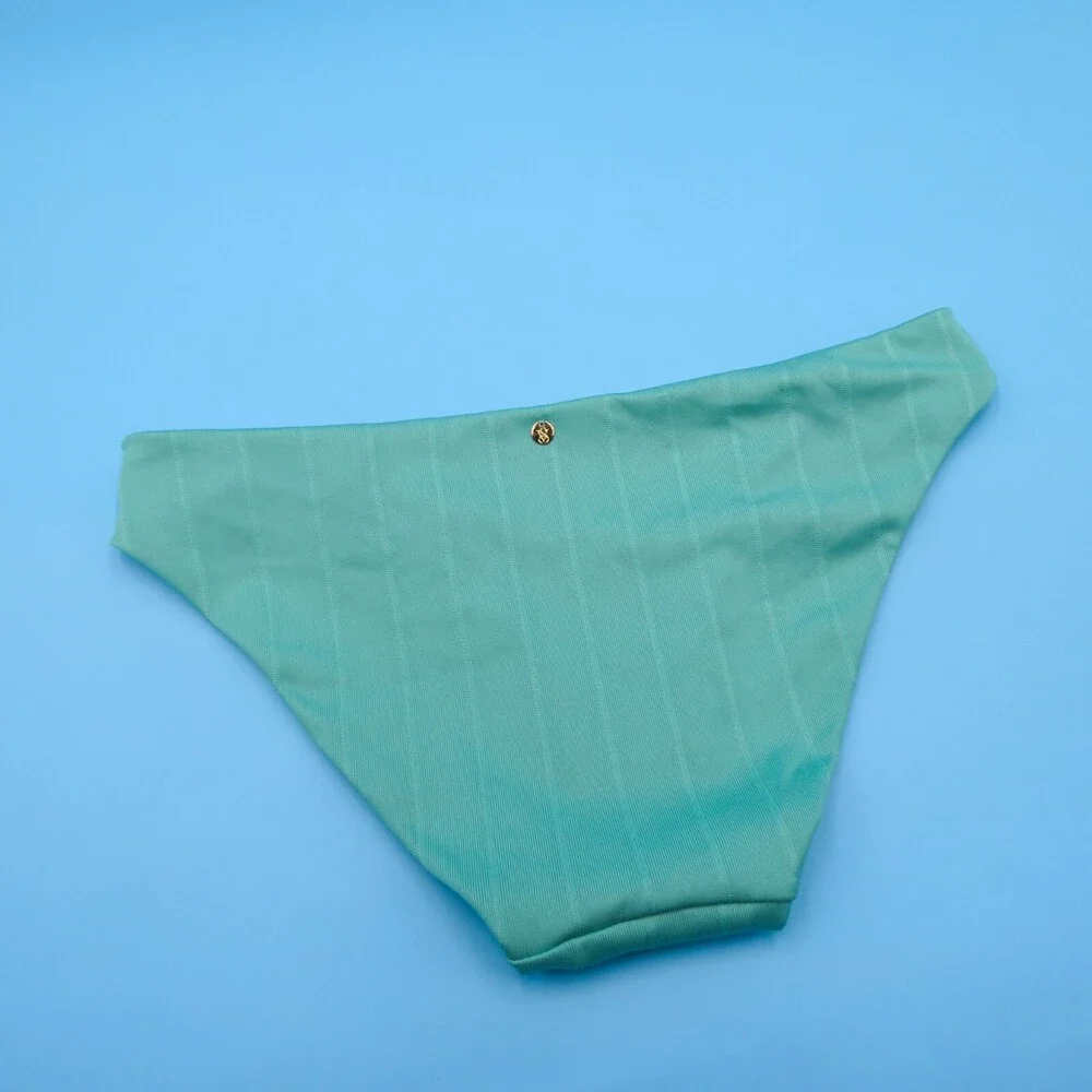 Victorias Secret Medium Green Twisted Top Brazilian Bikini Bottom Swimwear Beach